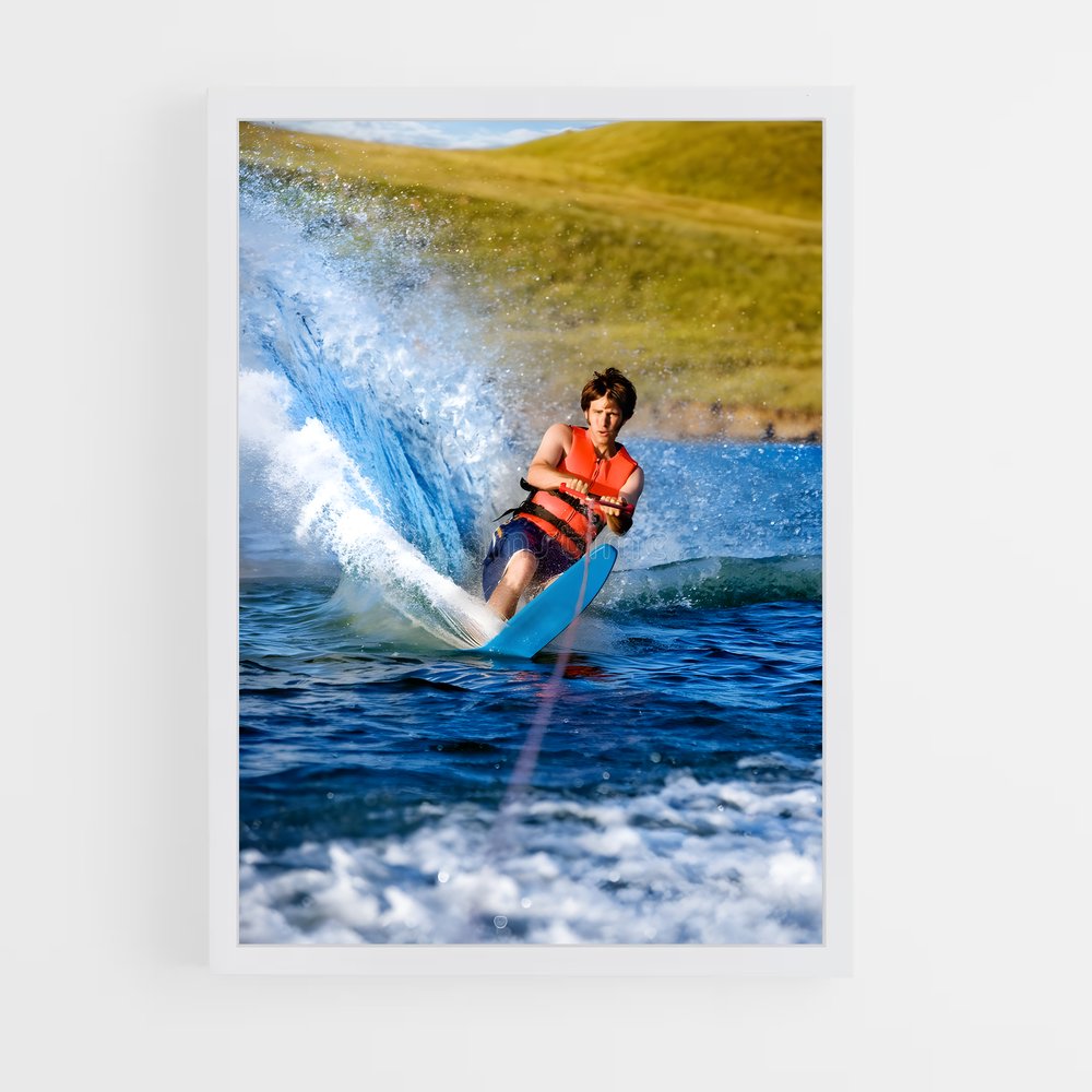 Poster Surf sur les Vagues – affiche Ski nautique (vue 3)